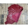 Peau de cuir de chèvre grain sovietico rouge profond - maroquinerie - Cuir en Stock