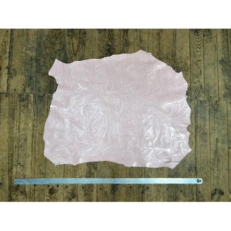 Peau de cuir de chèvre grain sovietico rose pastel - maroquinerie - Cuir en Stock
