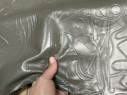 Peau de cuir de mouton grain sovietico gris - maroquinerie - ameublement - Cuir en Stock
