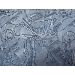 Peau de cuir de chèvre grain sovietico bleu nuit mat - maroquinerie - Cuir en Stock