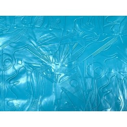 Peau de cuir de chèvre grain sovietico bleu turquoise - maroquinerie - Cuir en Stock