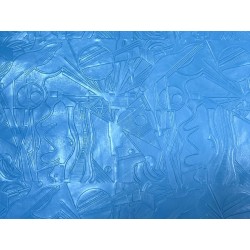 Peau de cuir de chèvre grain sovietico bleuet - maroquinerie - Cuir en Stock