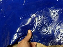 Peau de cuir de chèvre grain sovietico bleu outremer - maroquinerie - Cuir en Stock