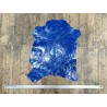Peau de cuir de chèvre grain sovietico bleu cyan - maroquinerie - Cuir en Stock
