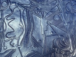 Peau de cuir de chèvre grain sovietico bleu marine mat - maroquinerie - Cuir en Stock