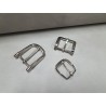 LOT de 3 boucles de ceinture - H - Nickelé - 20mm / 30mm / 30mm