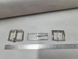 LOT de 3 boucles de ceinture - K - Nickelé - 15mm / 25mm / 35mm