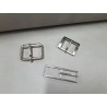 LOT de 3 boucles de ceinture - K - Nickelé - 15mm / 25mm / 35mm