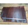 Collet de vache tannage végétal grainé -Châtaigne- Cuir en Stock