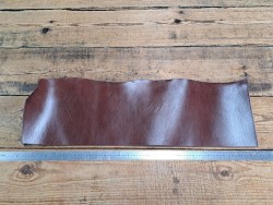 Bande de collet tannage végétal - Châtaigne - Cuir en Stock