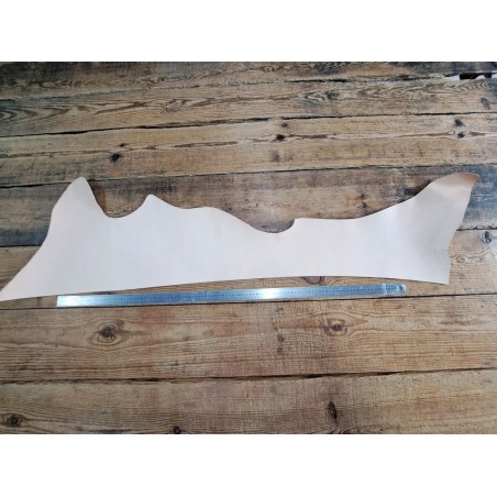 Bande de cuir de collet de vache végétal - Naturel - Cuir en Stock