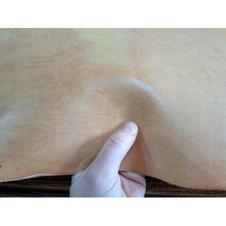 collet vache végétal - naturel - ceinture - holster - étui couteaux - cuir en stock
