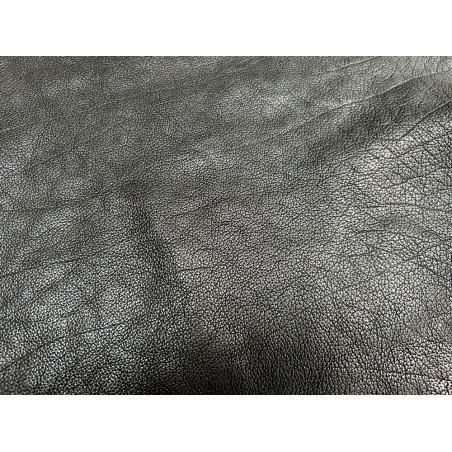 Peau de cuir de buffle véritable noir - Maroquinerie - Cuir en Stock