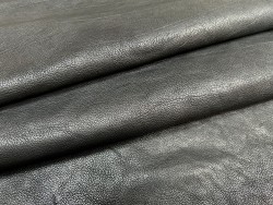 Peau de cuir de buffle véritable noir - Maroquinerie - Cuir en Stock