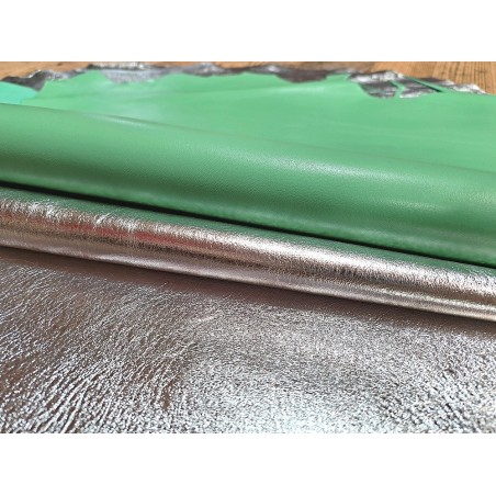 Lot de 2 peaux de cuir d'agneau et de chèvre - A - Cuir en Stock