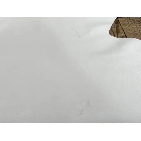 Peau de cuir de buffle véritable blanc 2ème choix - Maroquinerie - Cuir en Stock