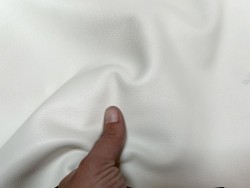 Peau de cuir de buffle véritable blanc 2ème choix - Maroquinerie - Cuir en Stock