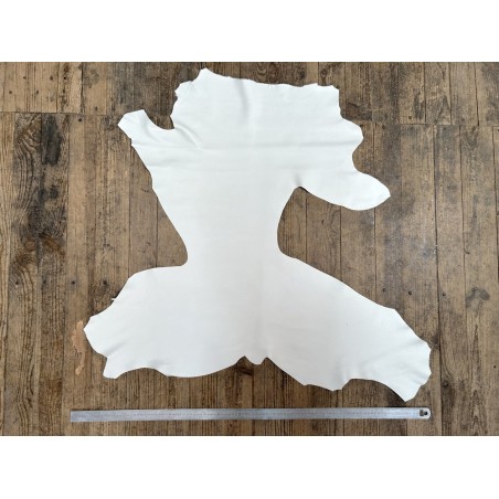 Peau de cuir de buffle véritable blanc 2ème choix - Maroquinerie - Cuir en Stock