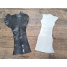 Lot de 2 pattes d'autruche - A - Blanc/Gris anthracite - Cuir en Stock