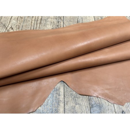 Peau de cuir de veau tannage végétal naturel - Brun - cuirenstock