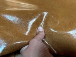 Peau de cuir de chèvre tannage végétal glacé - Havane - cuirenstock