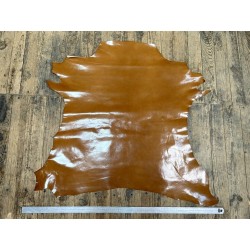 Peau de cuir de chèvre tannage végétal glacé - Havane - cuirenstock
