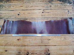 Bande de collet tannage végétal grainé - Châtaigne - Cuir en Stock
