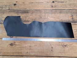 Bande de cuir tannage végétal lisse - Noir - Cuir en Stock
