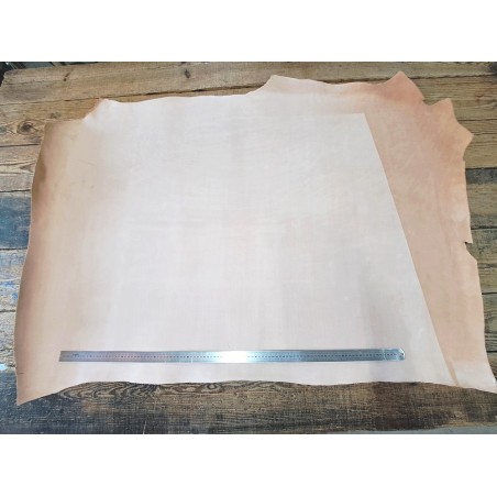 Collet de vache tannage végétal nubuck - Naturel