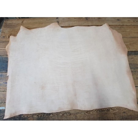 Collet de vache tannage végétal nubuck - Naturel