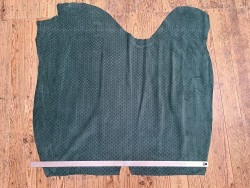 Peau de veau velours effet tressé - vert forêt - Maroquinerie - Cuir en stock