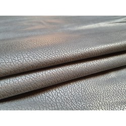 Peau de cuir de porc métallisé argent - Gris - Cuirenstock