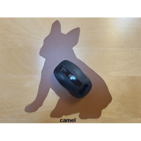 Tapis de souris en cuir véritable - Bouledogue - idée cadeau - Cuir en Stock