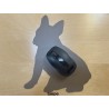 Tapis de souris en cuir véritable - Bouledogue - idée cadeau - Cuir en Stock