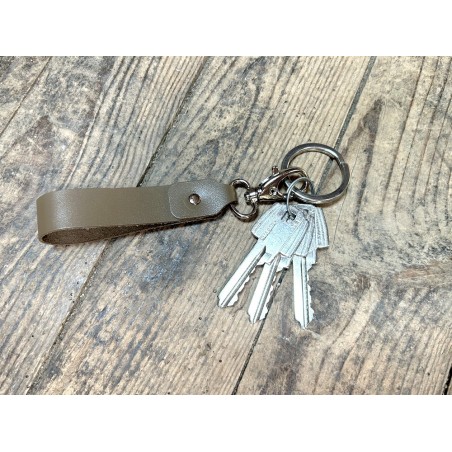 Porte clés fin en cuir avec petit  mousqueton - 5 coloris - idée cadeau - goodies - Cuirenstock