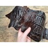 Peau de cuir de crocodile véritable - Marron - Cuir en Stock