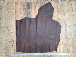 Demi-peau de cuir gras pullup - Marron - B - Cuir en Stock
