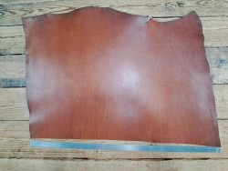 Collet de vache tannage végétal nuancé - Cognac - Cuir en Stock