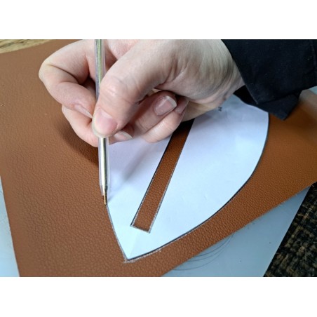 Box DIY La trousse de toilette RUGBY en cuir recyclé - à coudre soi-même - Cuir en Stock