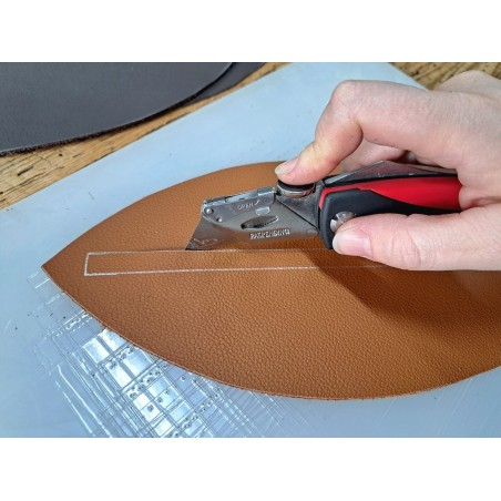 Box DIY La trousse de toilette RUGBY en cuir recyclé - à coudre soi-même - Cuir en Stock