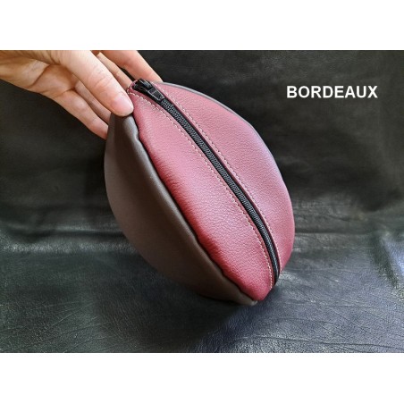 Box DIY La trousse de toilette RUGBY en cuir recyclé - à coudre soi-même - Cuir en Stock
