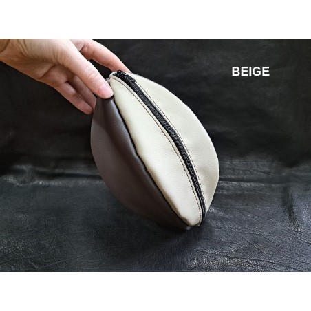 Box DIY La trousse de toilette RUGBY en cuir recyclé - à coudre soi-même - Cuir en Stock