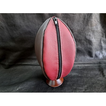 Box DIY La trousse de toilette RUGBY en cuir recyclé - à coudre soi-même - Cuir en Stock