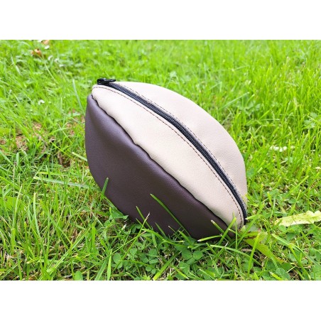 Box DIY La trousse de toilette RUGBY en cuir recyclé - à coudre soi-même - Cuir en Stock