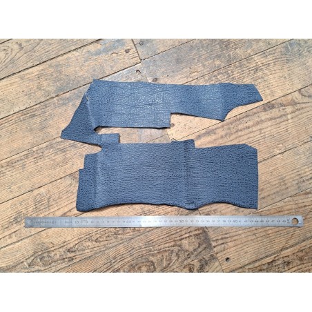 Morceau de cuir de requin - Bleu marine - maroquinerie - Cuir en Stock