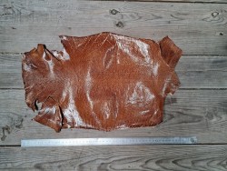peau de cuir de lézard - brun tabac - bijou - accessoire - Cuir en stock