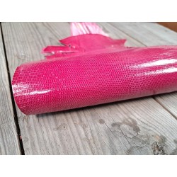 Peau de cuir de lézard - pink - accessoire bijou marqueterie - Cuir en Stock