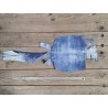 Cuir de lézard - bleu égyptien - accessoire bijou maroquinerie - cuir en stock