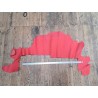 Demi-peau de cuir de vache - rouge -maroquinerie - Cuir en Stock