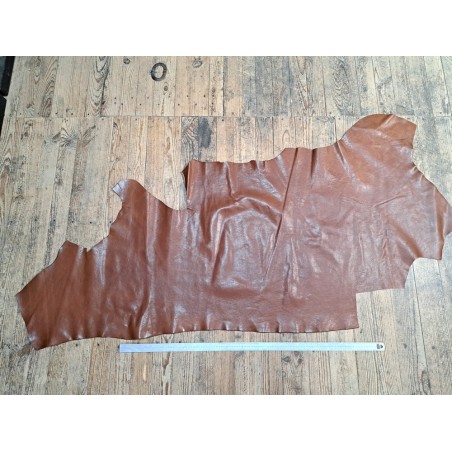 Demi peau de vachette lisse - nuts - maroquinerie - cuirenstock